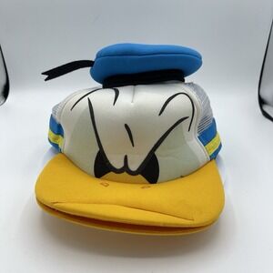Disney Parks Donald Duck Mesh Snapback Hat Cap Baseball Adjustable Adult Size